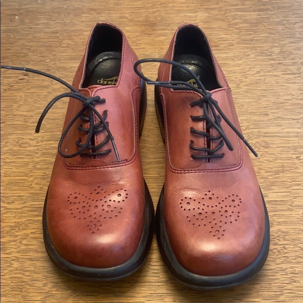 Dansko brogue-style, laced shoe
